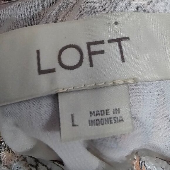 LOFT Pink and White Boxy Blouse - Picture 7 of 9